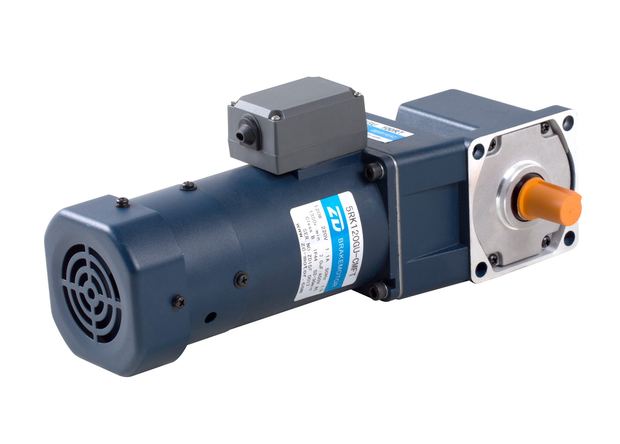 弧錐直角減速電機(jī)-剎車120W90mm